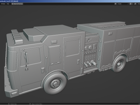 Fire-Rescue Truck Modello 3D