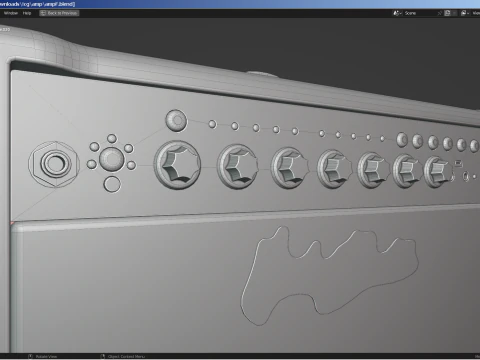 Guitar Amplifier 3D Model