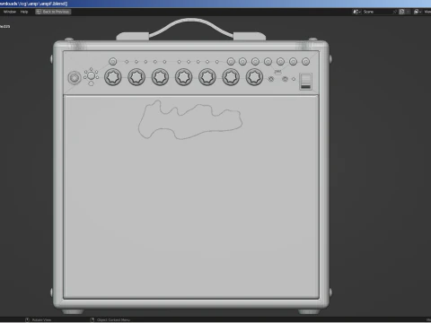 Guitar Amplifier 3D Model