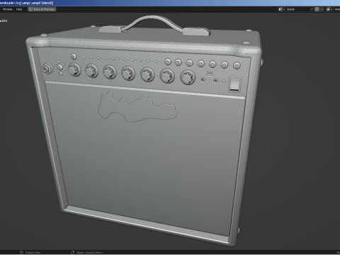 Guitar Amplifier 3D Model