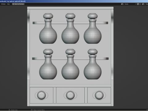 Retro Vintage Spice Rack Modèle 3D