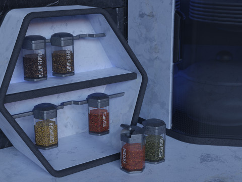 Modern Spice Rack Model 3D