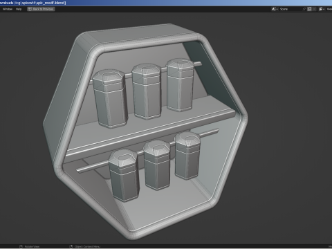 Modern Spice Rack Model 3D