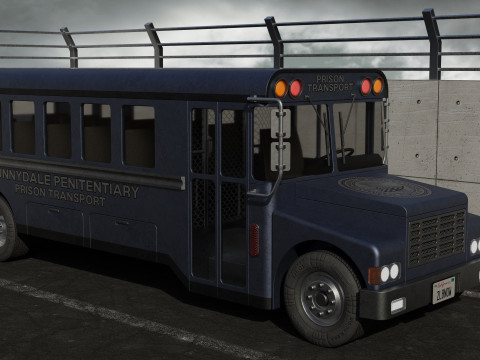 Prison Transport Bus Modèle 3D