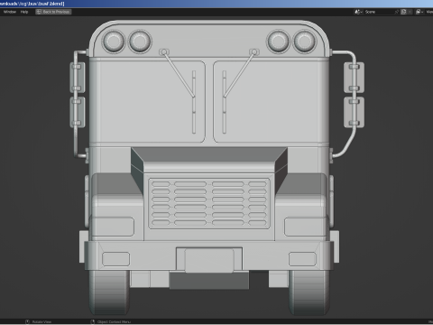Prison Transport Bus Model 3D