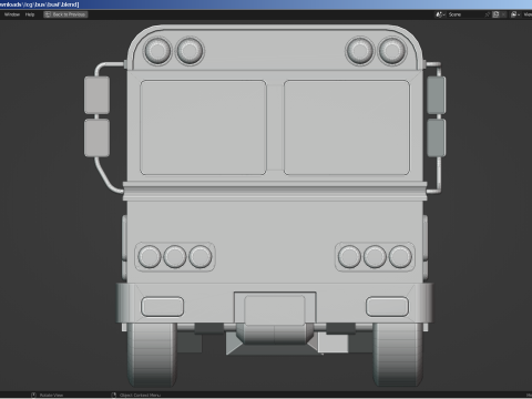 Prison Transport Bus Model 3D