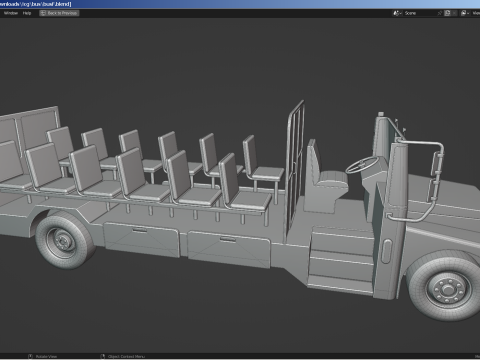 Prison Transport Bus Model 3D