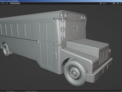 Prison Transport Bus Model 3D