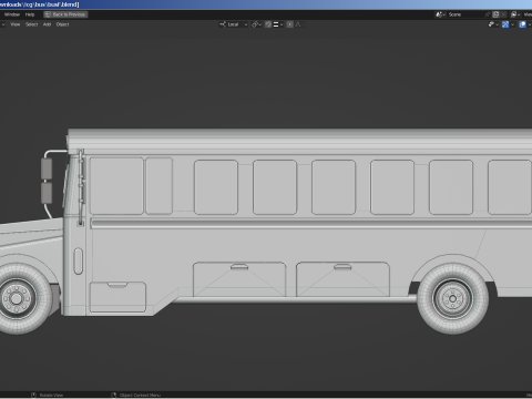 Prison Transport Bus Model 3D