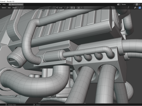 Science-Fiction-Industrieroboter-Drohne 3D Modell