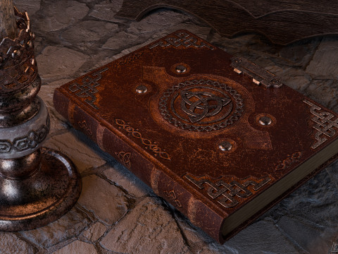 Spellbook - Grimoire and accessories 3D Model