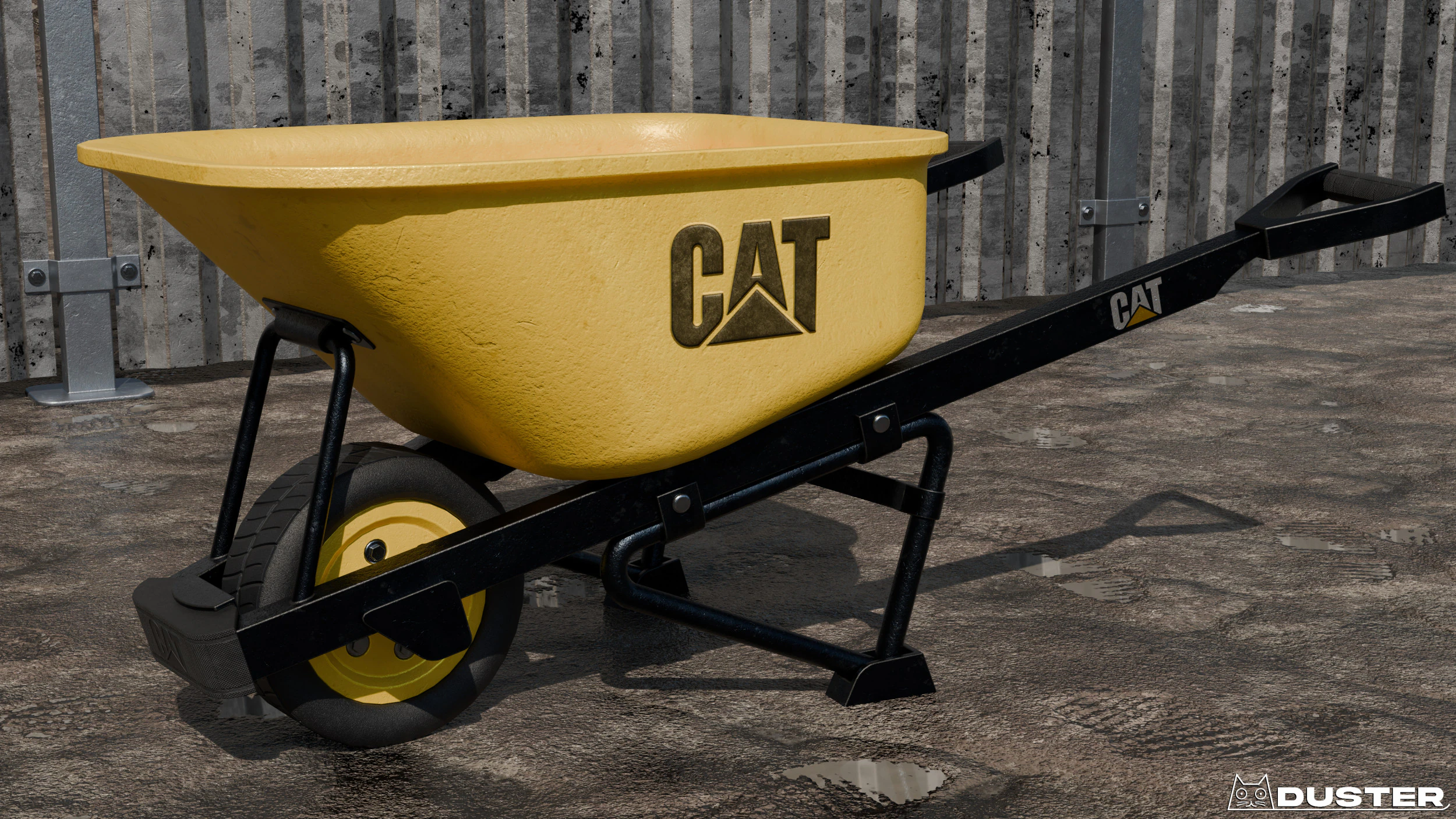 Wheelbarrow 3D Model .c4d .max .obj .3ds .fbx .stl .blend 