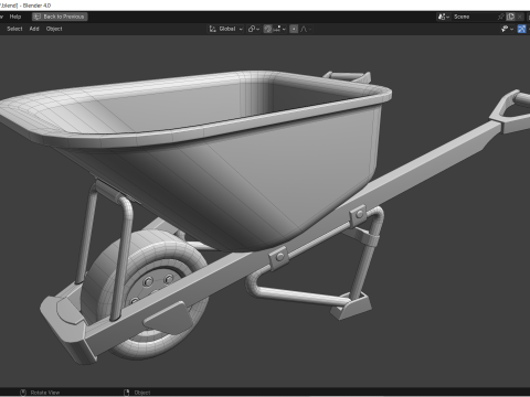 Carrinho de m&atilde;o Modelo 3D