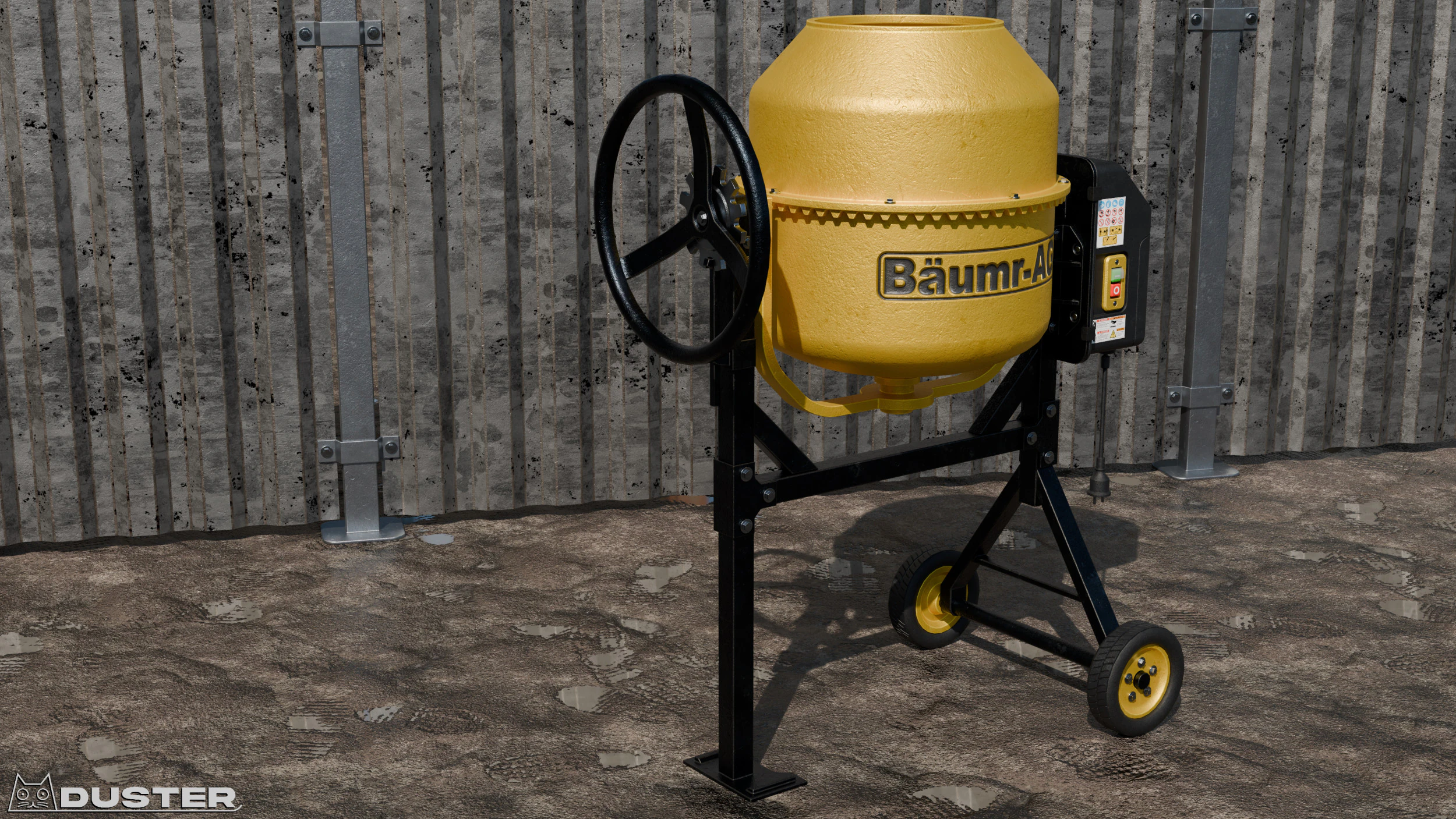 Mieszalnik cementu Model 3D .c4d .max .obj .3ds .fbx .stl .blend 