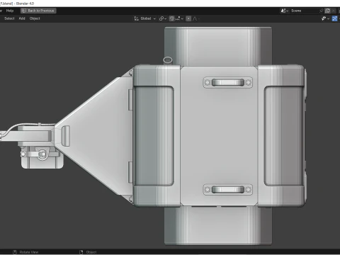 牵引式发电机 3D 模型