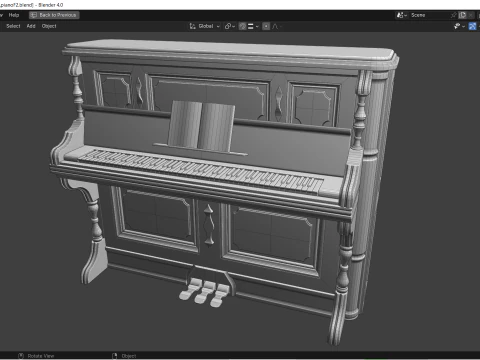 Klavier 3D Modell