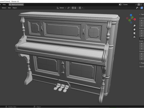 Klavier 3D Modell