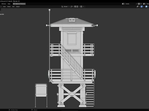 Lifeguard Tower 3D Model