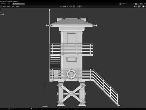 Lifeguard Tower 3D Model