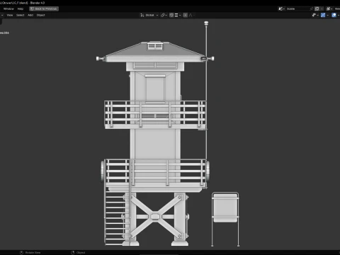 Lifeguard Tower 3D Model