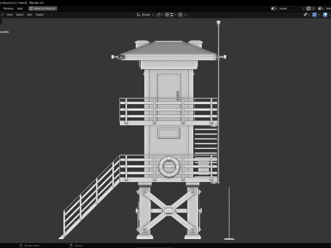 Lifeguard Tower 3D Model