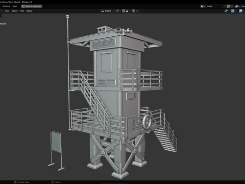 Lifeguard Tower 3D Model