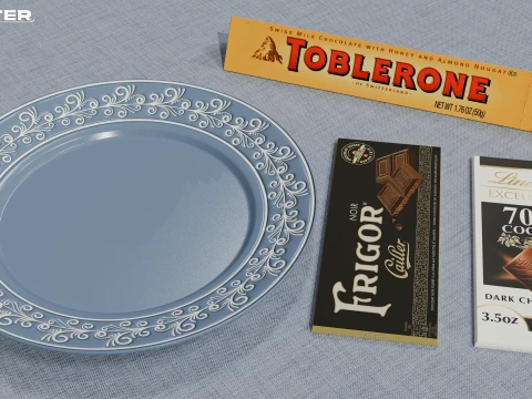 Chocolate Products - Three Variants 3Dモデル