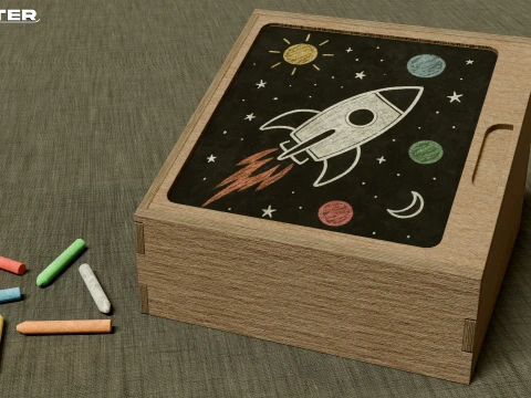 Alphabet Blocks and Box 3D Model