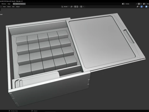 Alphabet Blocks and Box 3D Model
