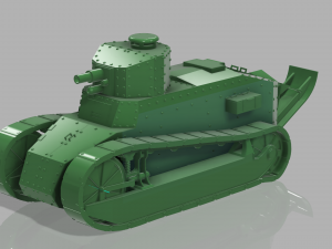 Tank renault ft-17 3D 打印模型