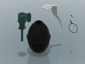M26 Hand Grenade - printable 3D Принт Модель