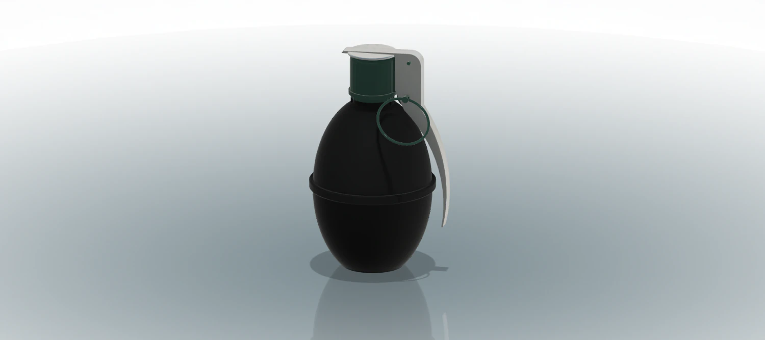 M26 Hand Grenade - printable 3D Print Model .c4d .max .obj .3ds .fbx .stl .blend 