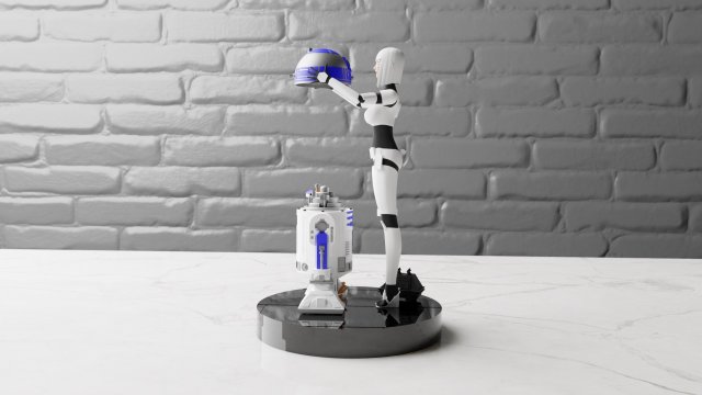 stormtrooper vs r2-d2 Modèles 3D en vedette .c4d .max .obj .3ds .fbx .stl .blend 