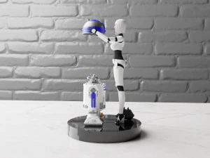 stormtrooper vs r2-d2 Model Cetak 3D