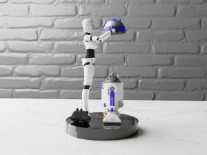 stormtrooper vs r2-d2 Modèles 3D en vedette