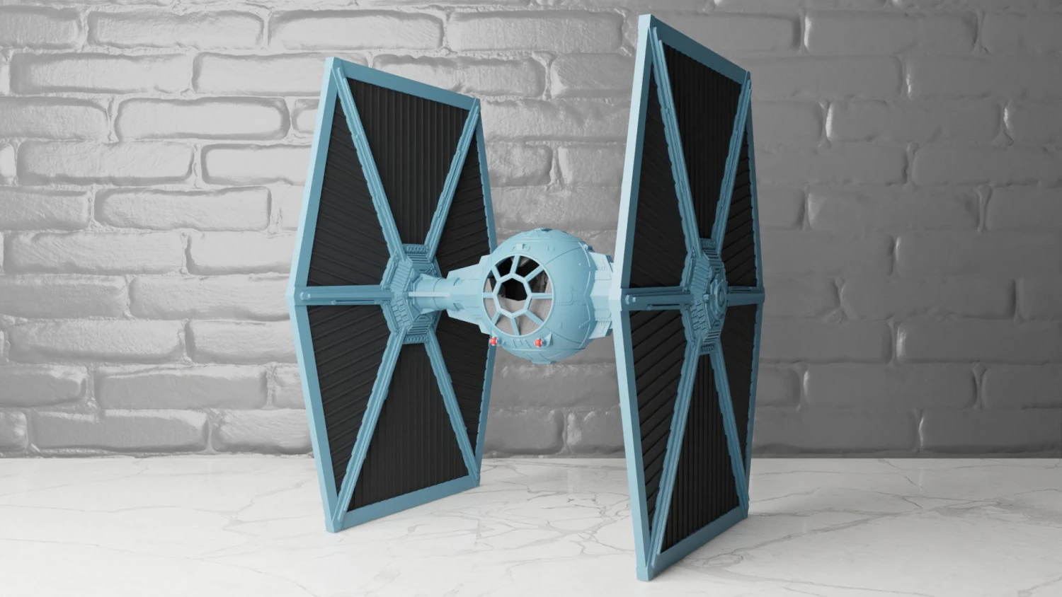 Star wars imperial tie fighter 3D Print Model .c4d .max .obj .3ds .fbx .stl .blend 