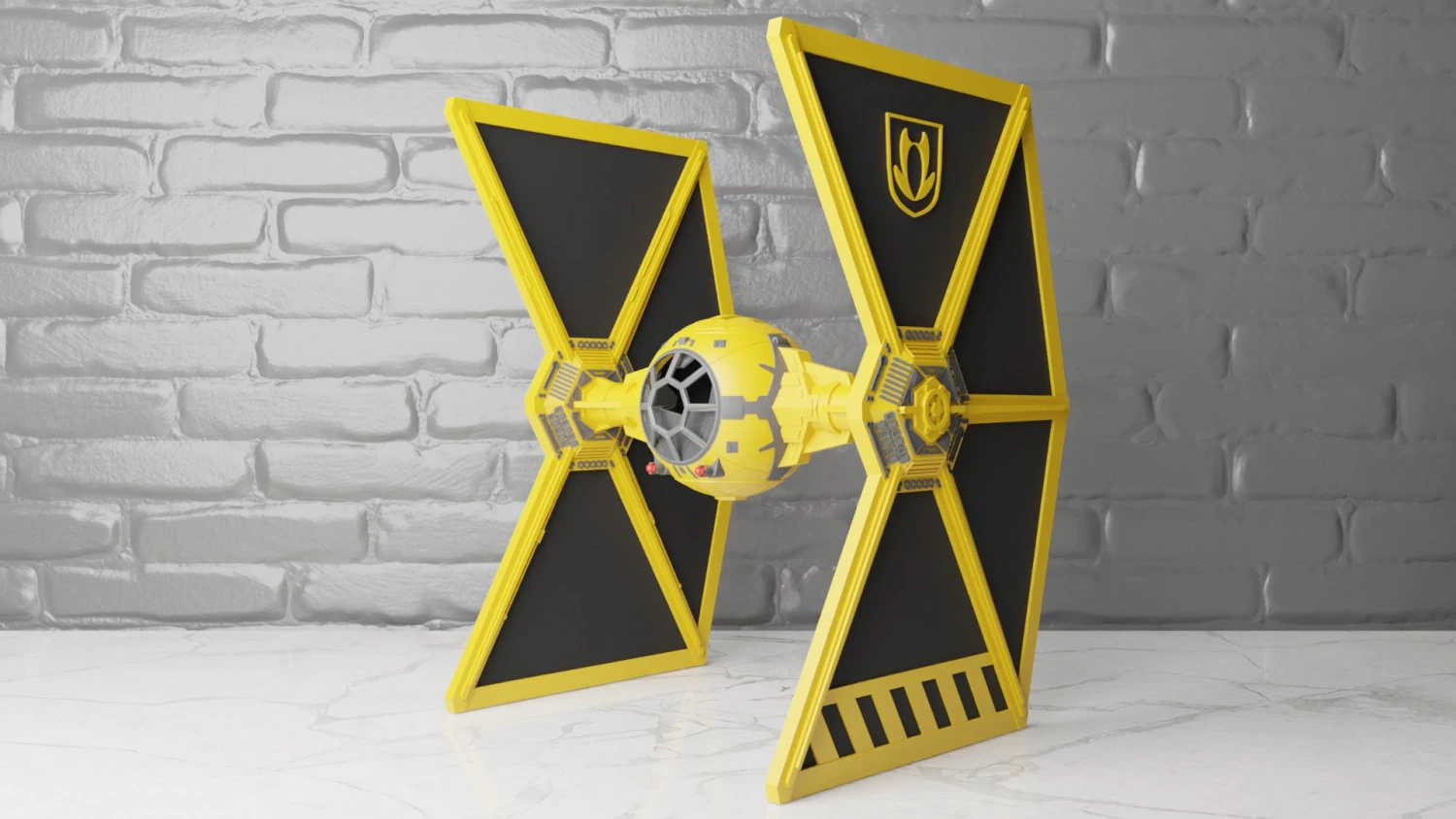 Star wars tie-mg mining guild starfighter 3D Print Model .c4d .max .obj .3ds .fbx .stl .blend