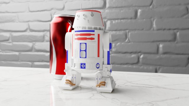 articulated r5-d4 3D Print Model .c4d .max .obj .3ds .fbx .stl .blend 