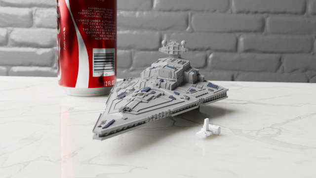 kenners 1979 star destroyer 3D Baskı Modeli .c4d .max .obj .3ds .fbx .stl .blend 