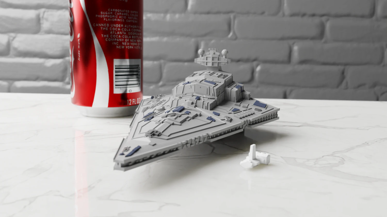 kenners 1979 star destroyer 3D Print Model .c4d .max .obj .3ds .fbx .stl .blend 