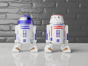 deluxe fully articulated r2-d2 and r5-d4 3D Print Model