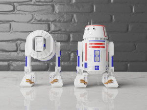 deluxe fully articulated r2-d2 and r5-d4 Model do druku 3D