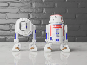 deluxe fully articulated r2-d2 and r5-d4 3D Print Model