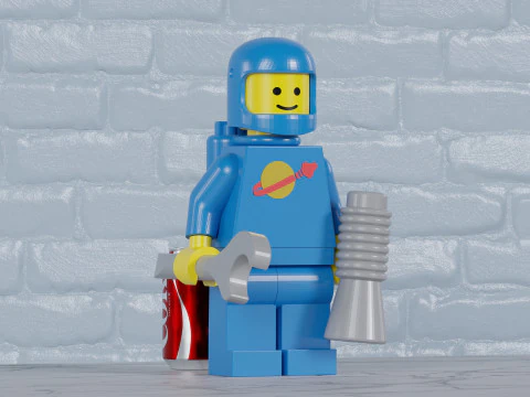 Klassieke Lego Spaceman Maxifigs - Volledig geleed 3D printmodel