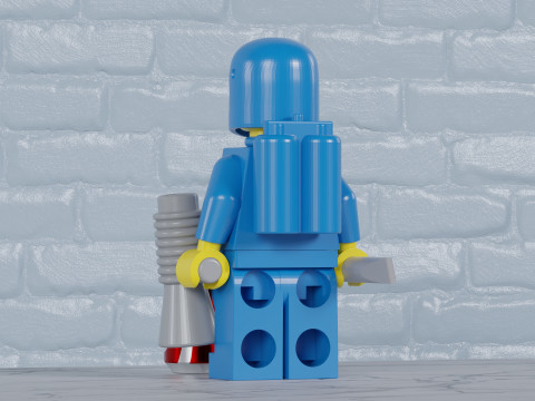 Classic Lego Spaceman Maxifigs - Fully Articulated Modello di stampa 3D