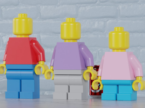 Fully Articulated Classic Lego Maxifig 3D प्रिंट मॉडल