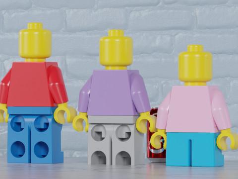 Fully Articulated Classic Lego Maxifig 3D प्रिंट मॉडल