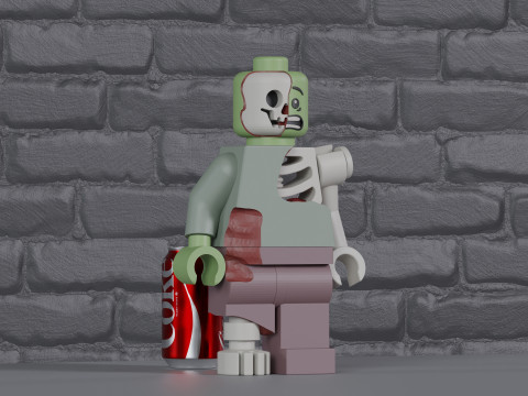 Lego Zombie Maxifig - Fully Articulated 3D 打印模型