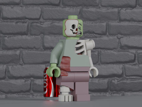 Lego Zombie Maxifig - Totalmente articulado Modelo de impresión 3D
