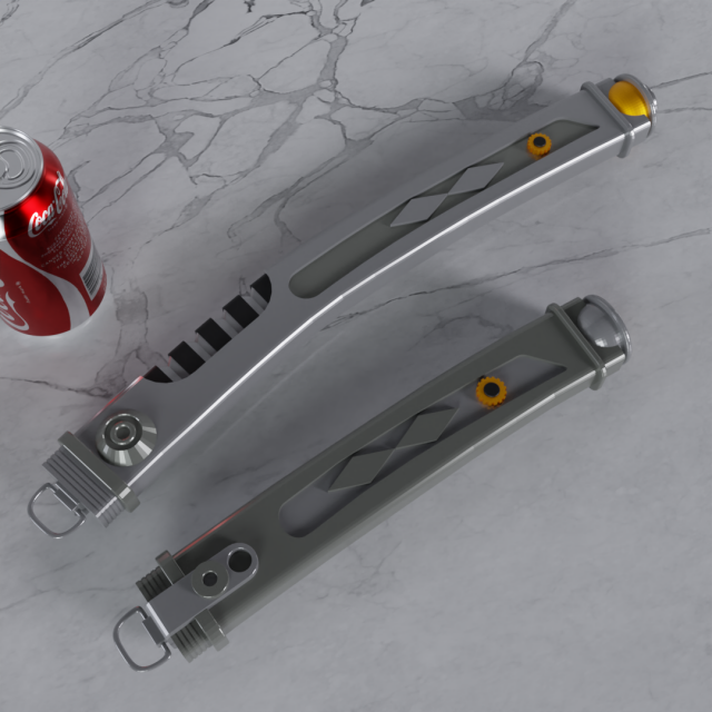 Ahsoka Tano Lightsabers 3D Принт Модель .c4d .max .obj .3ds .fbx .stl .blend 
